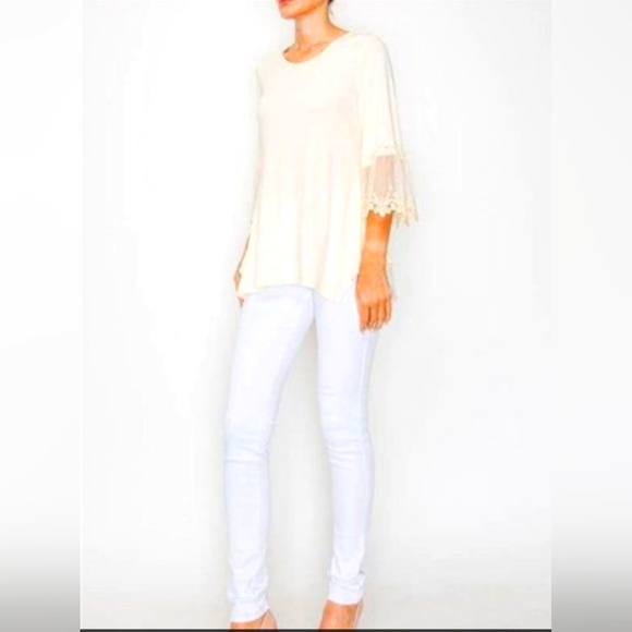 ✨️NWT✨️ ORIGAMI by Vivian - Cream Lace & Crochet - Picture 12 of 15